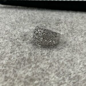 PD Ring Stone Silver Tone Ring